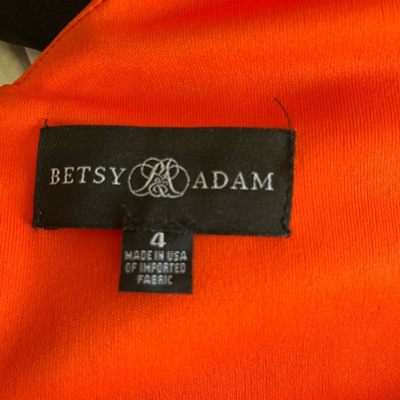 Betsy & Adam One-Shoulder orange  Dress - Picture 9 of 10